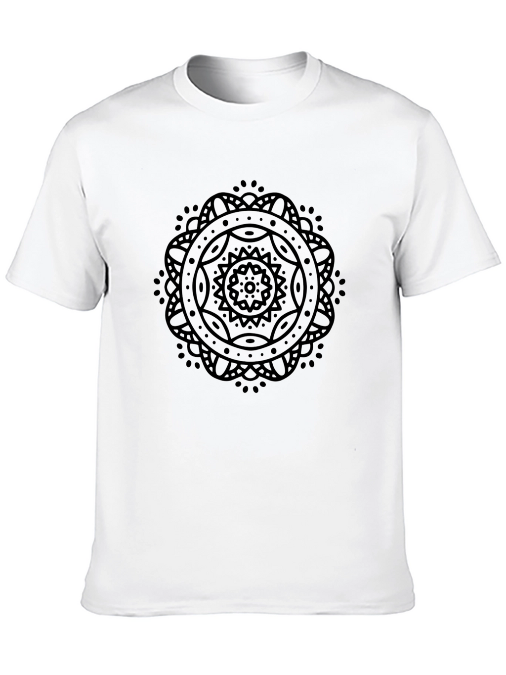 Black Mandala Graphic Tee - Stylish & Comfortable
