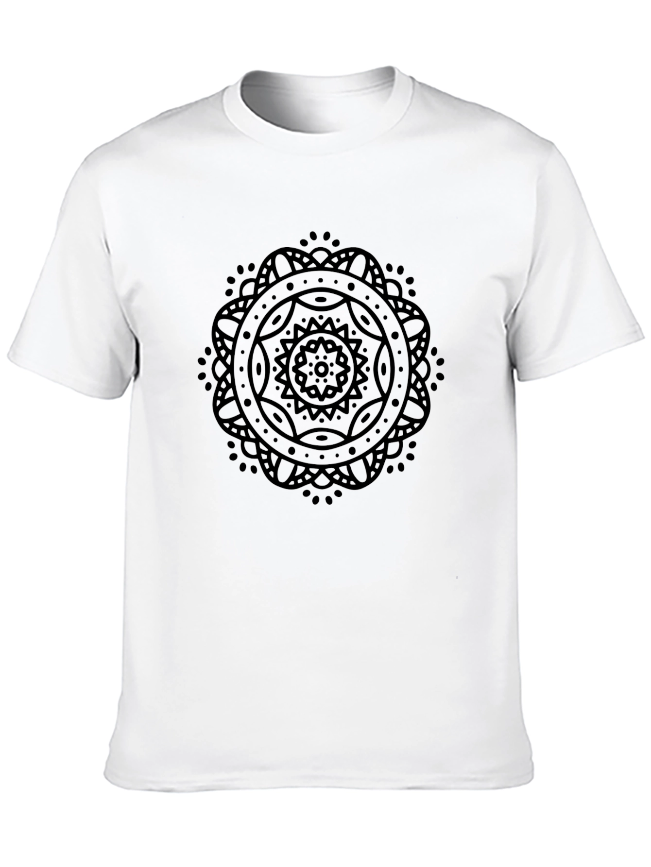 Black Mandala Graphic Tee - Stylish & Comfortable