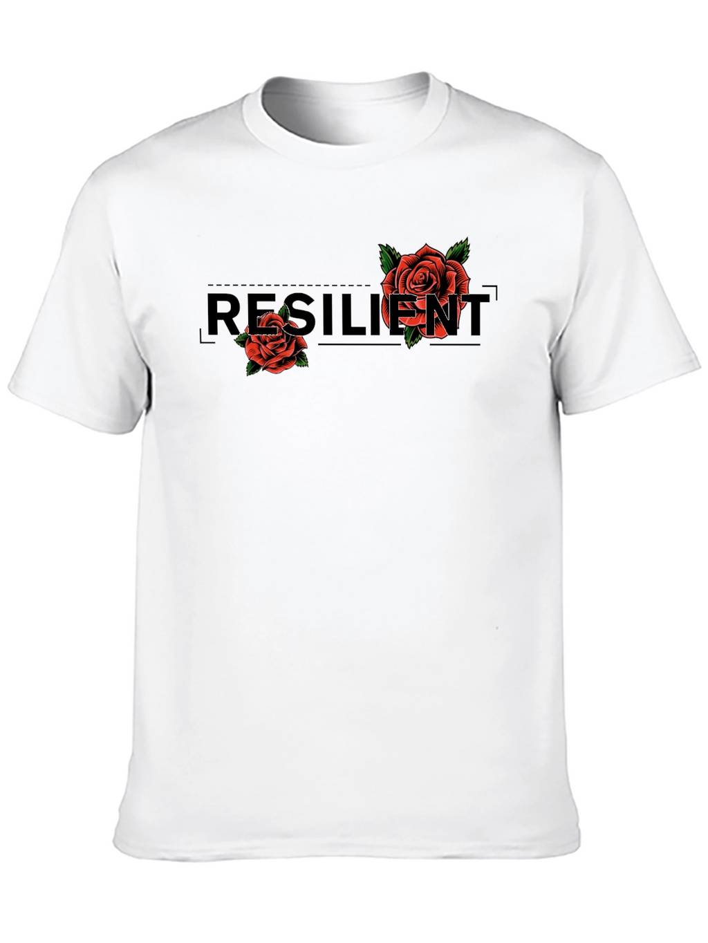 Resilient Rose Graphic Black T-Shirt