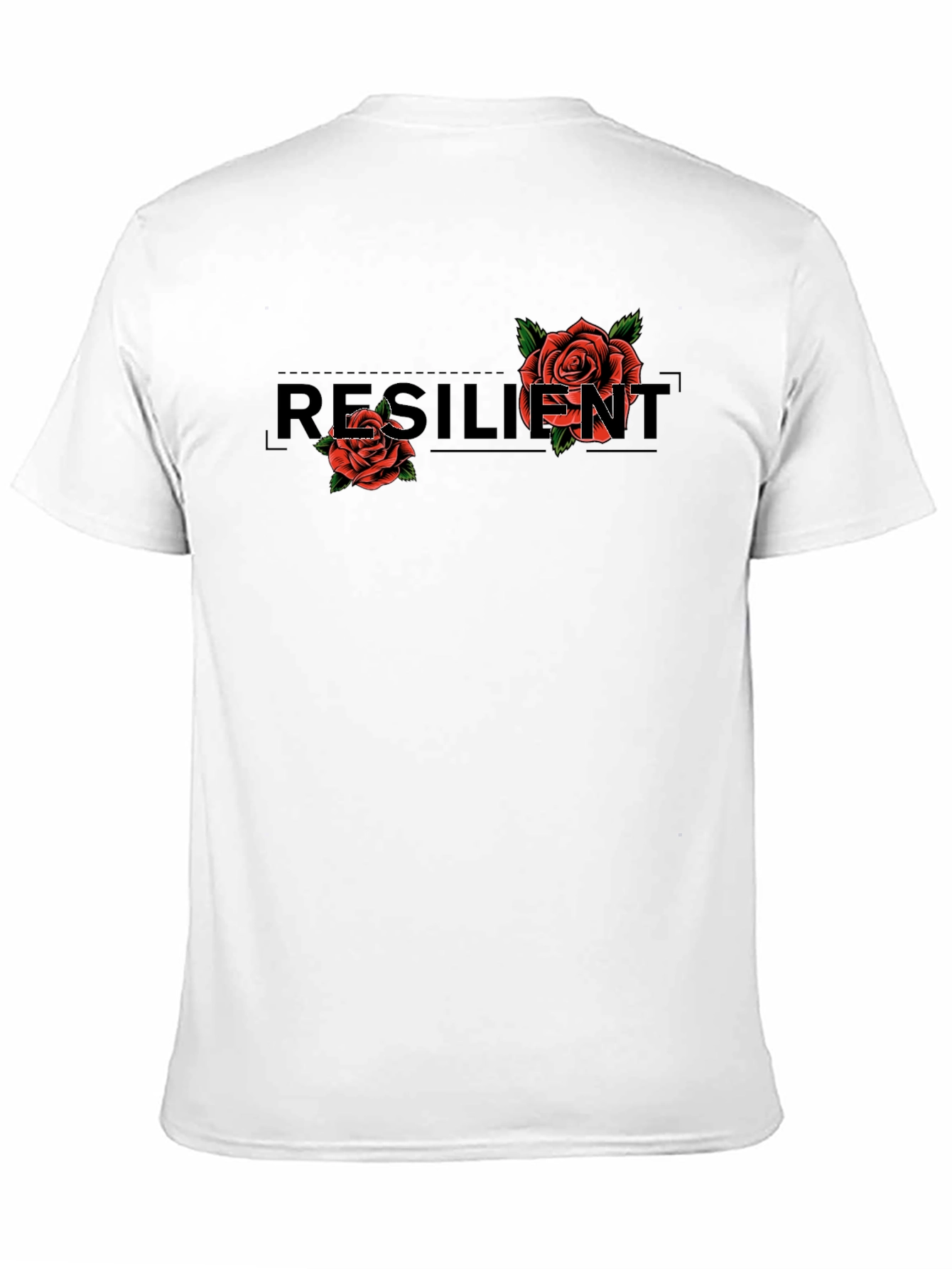 Resilient Rose Graphic Black T-Shirt
