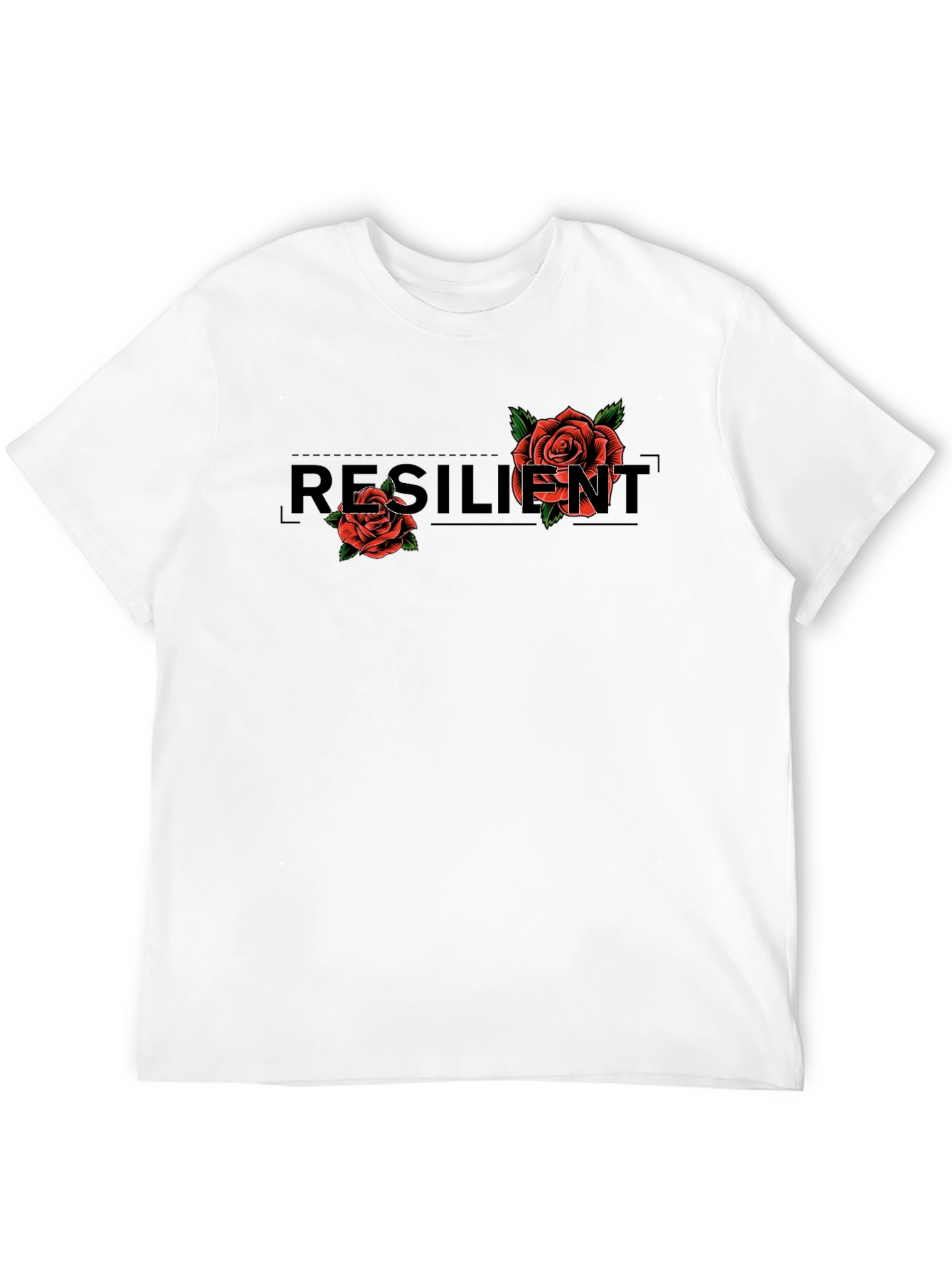 Resilient Rose Graphic Black T-Shirt
