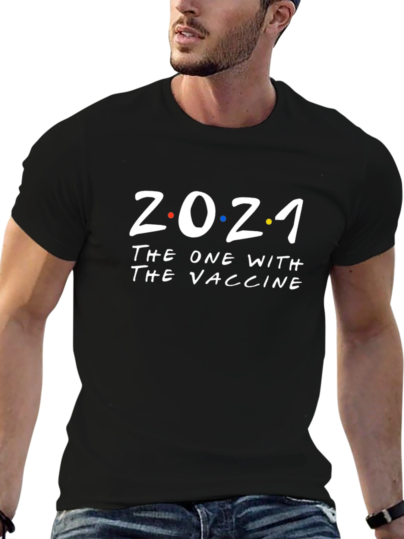 2021 The One With The Vaccine T-Shirt - Black