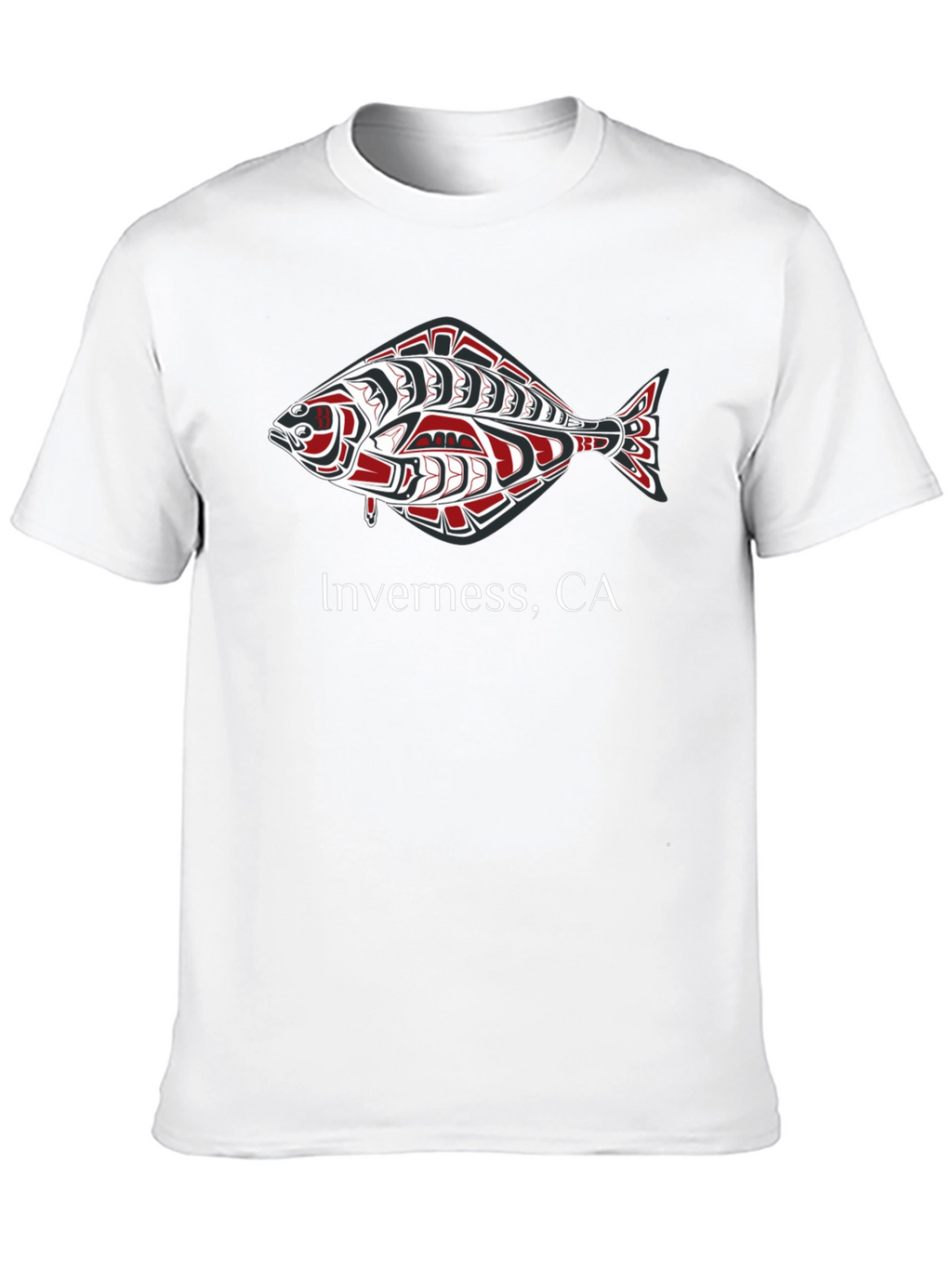 Inverness CA Fish Graphic Black T-Shirt