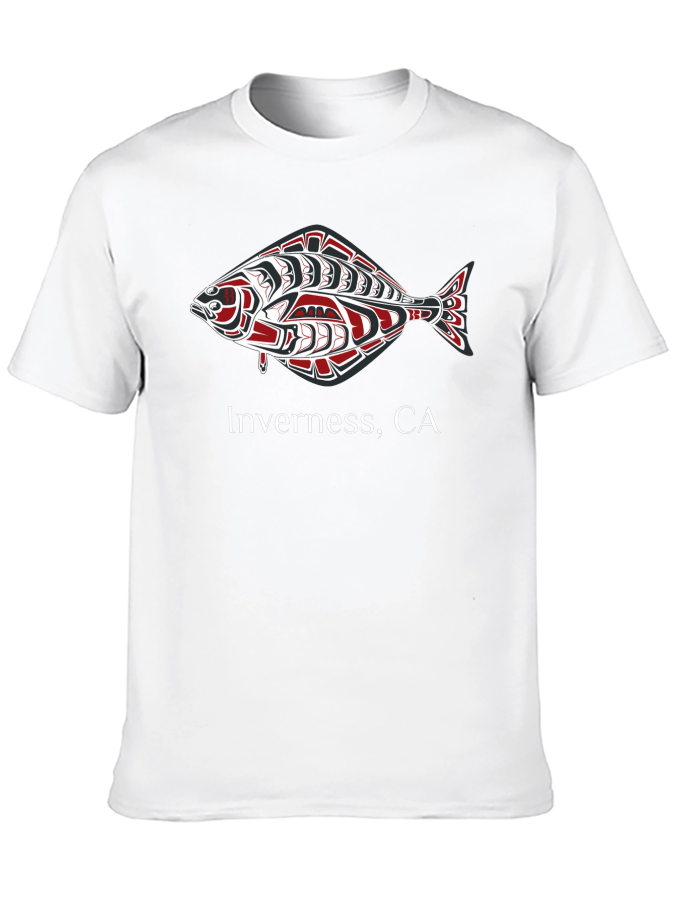 Inverness CA Fish Graphic Black T-Shirt
