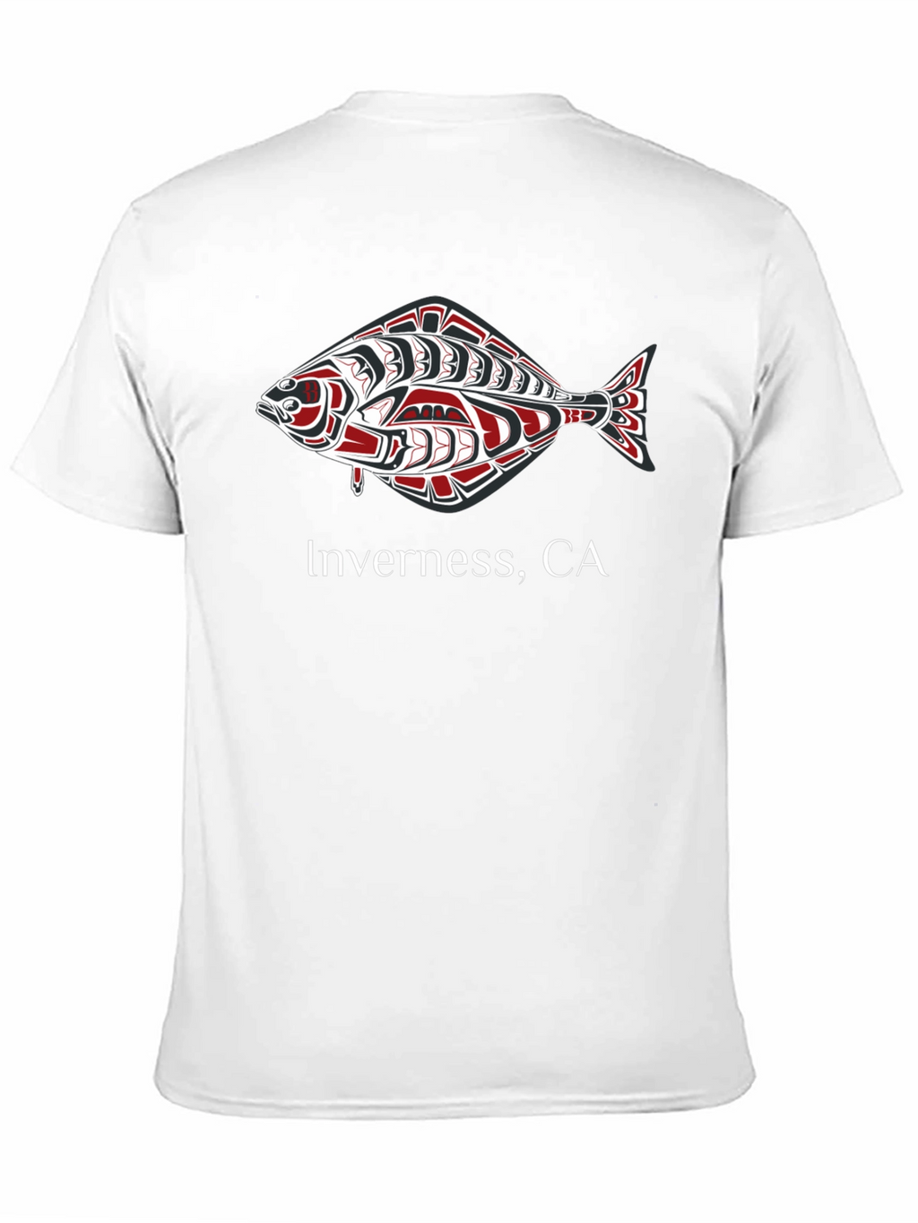 Inverness CA Fish Graphic Black T-Shirt