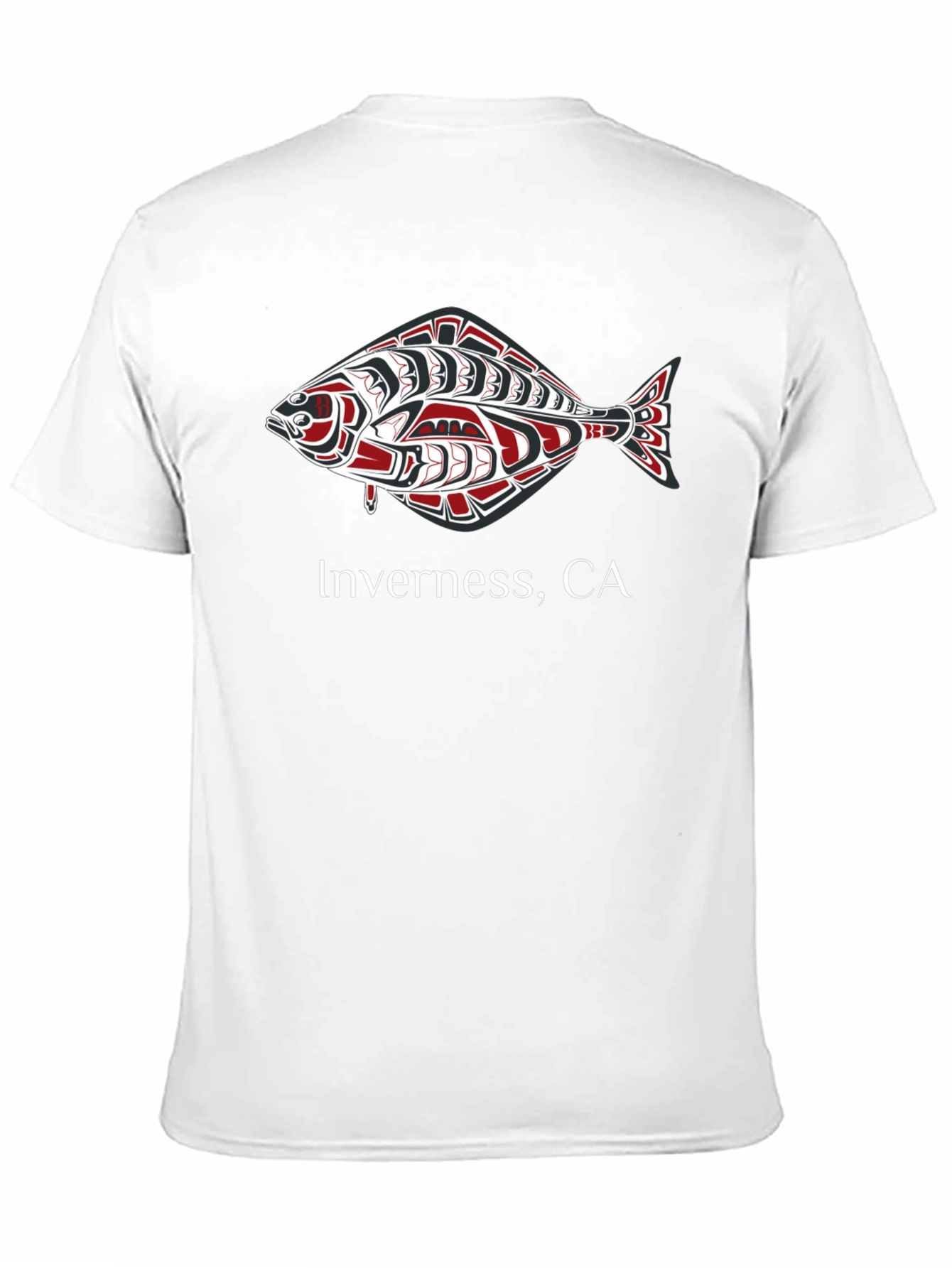Inverness CA Fish Graphic Black T-Shirt