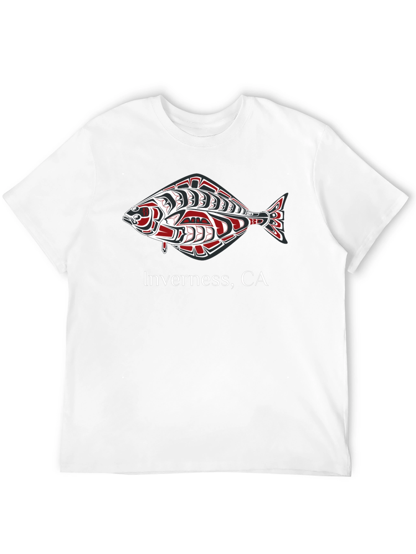 Inverness CA Fish Graphic Black T-Shirt