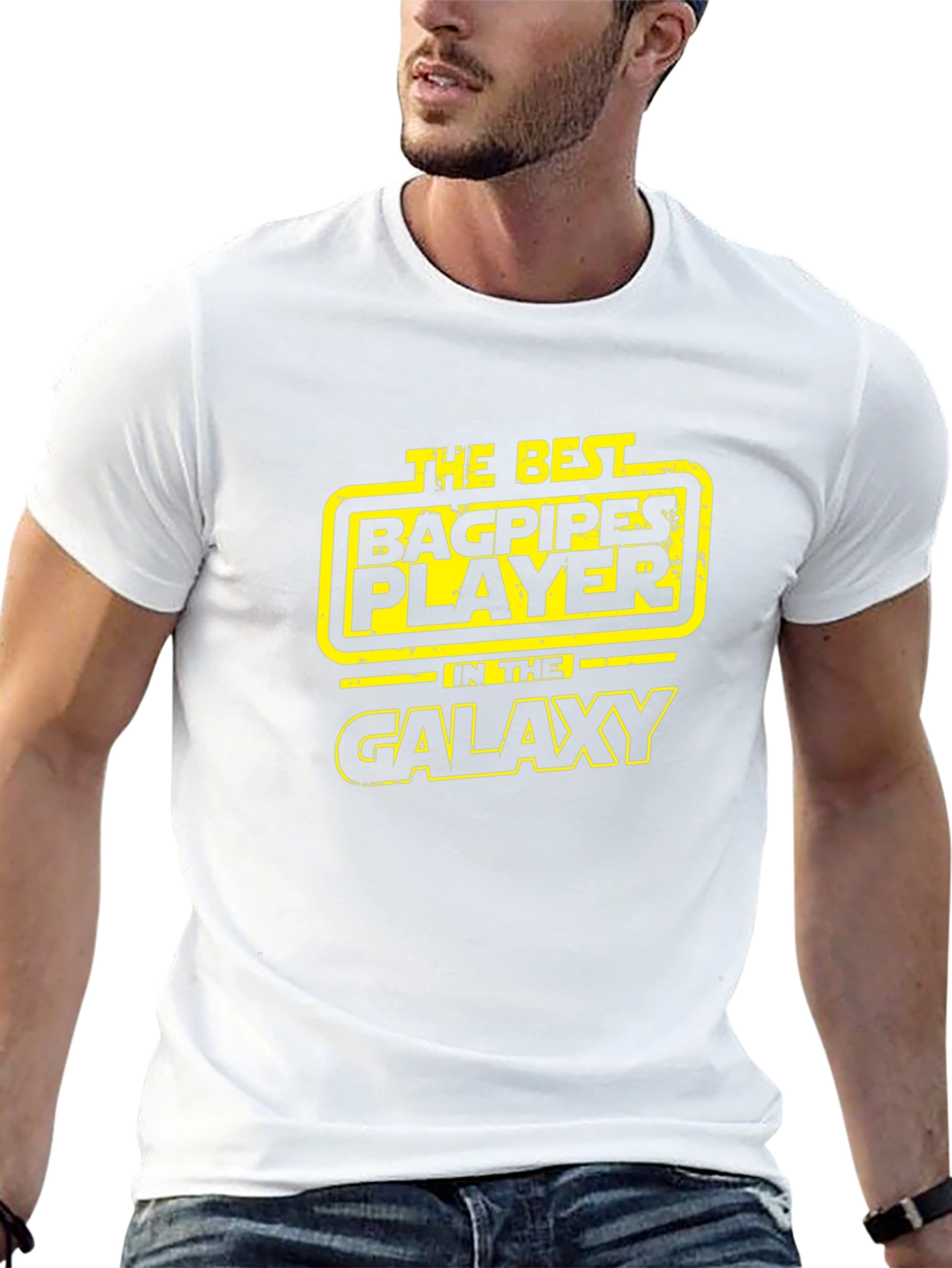 Best Bagpipes Player Galaxy Black T-Shirt