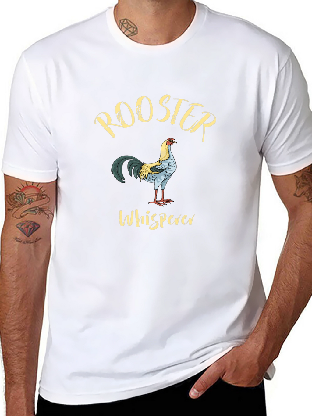 Rooster Whisperer Graphic T-Shirt Black