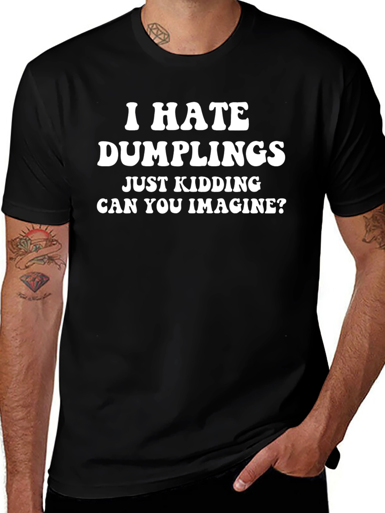 Funny I Hate Dumplings Graphic Tee