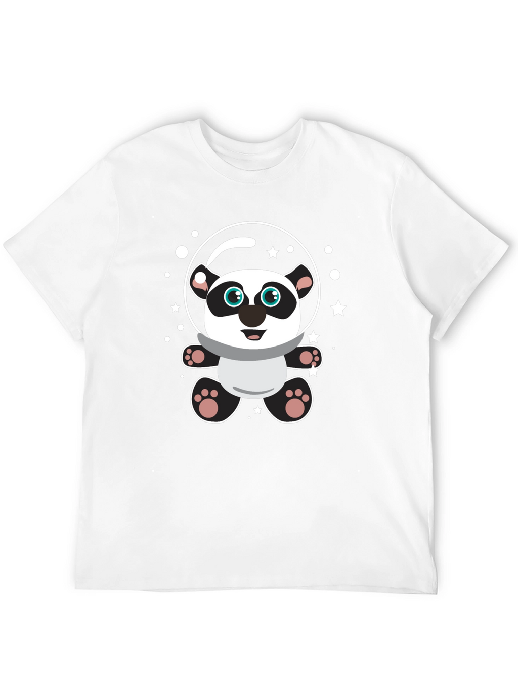 Cute Panda Astronaut Graphic T-Shirt