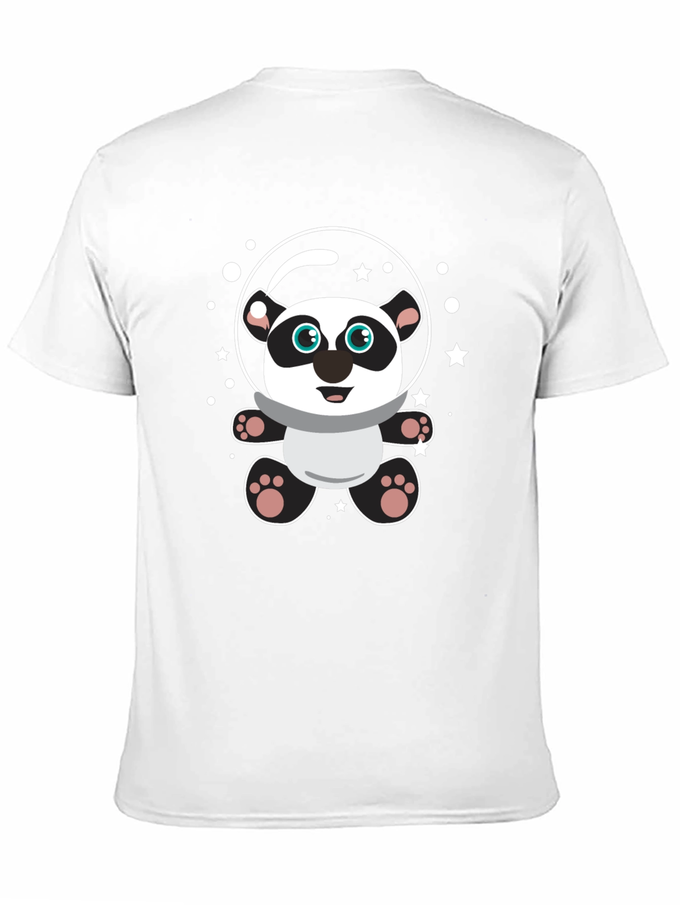 Cute Panda Astronaut Graphic T-Shirt