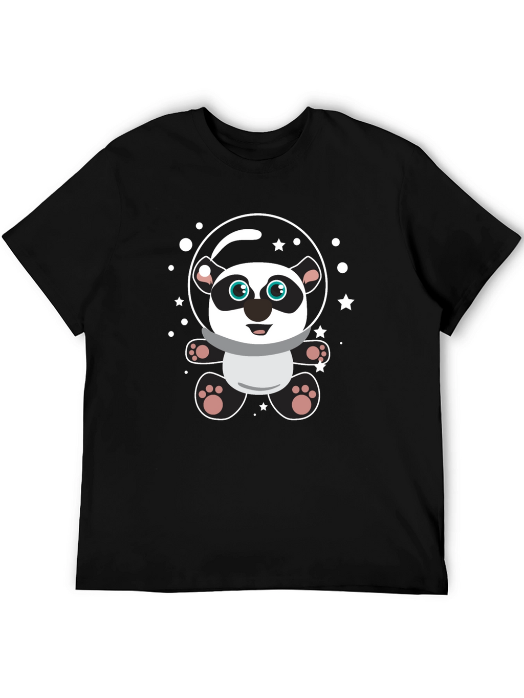 Cute Panda Astronaut Graphic T-Shirt