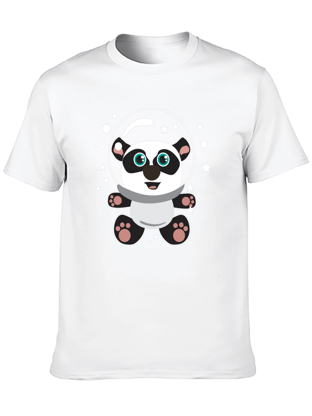 Cute Panda Astronaut Graphic T-Shirt