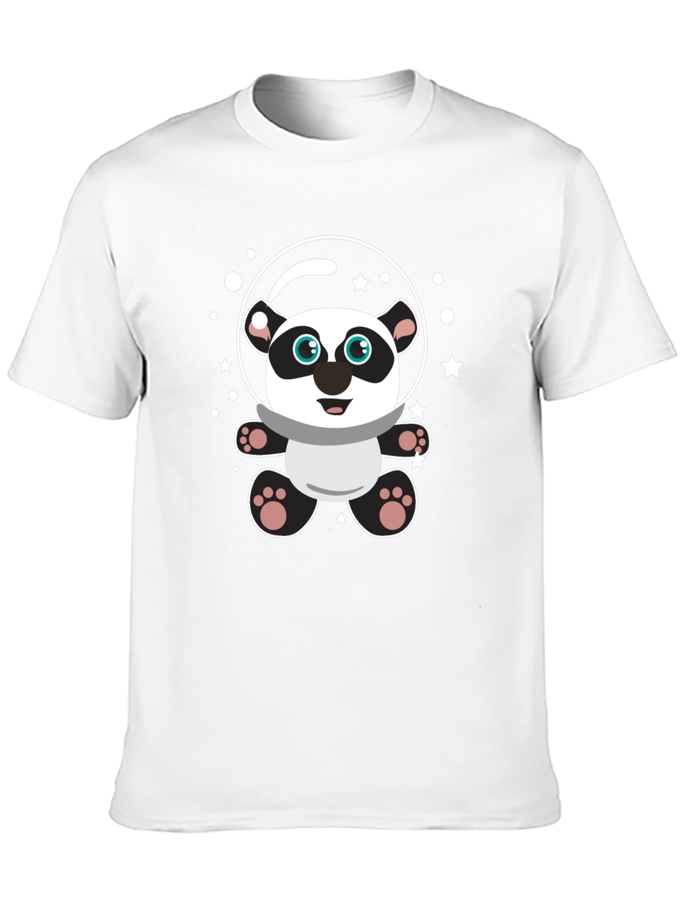 Cute Panda Astronaut Graphic T-Shirt