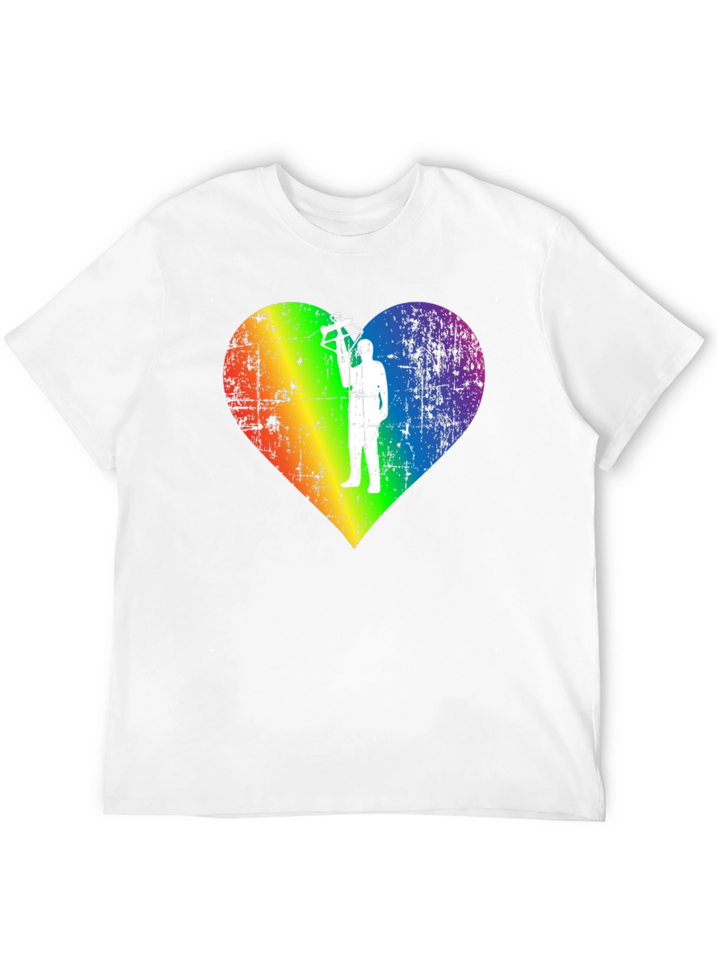 LGBTQ Rainbow Heart Crossbow T-Shirt
