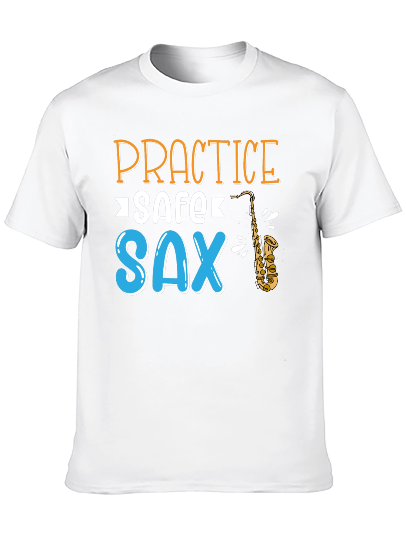 Practice Safe Sax T-Shirt - Black Cotton Tee