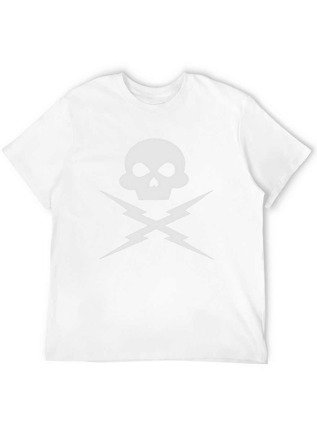 Skull & Lightning Bolt Graphic Tee - Black