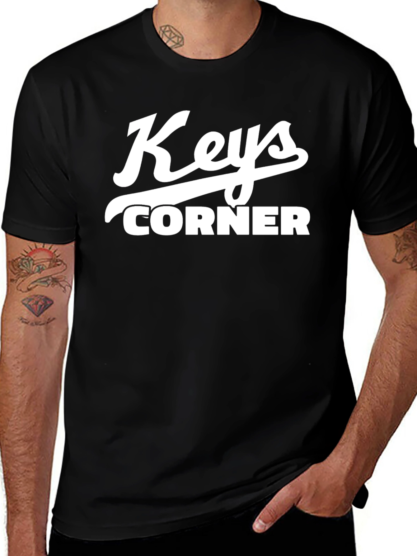 Keys Corner T-Shirt - Black Graphic Tee