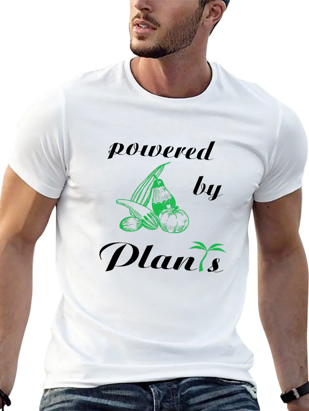Powered By Plants Vegan Graphic T-Shirt
