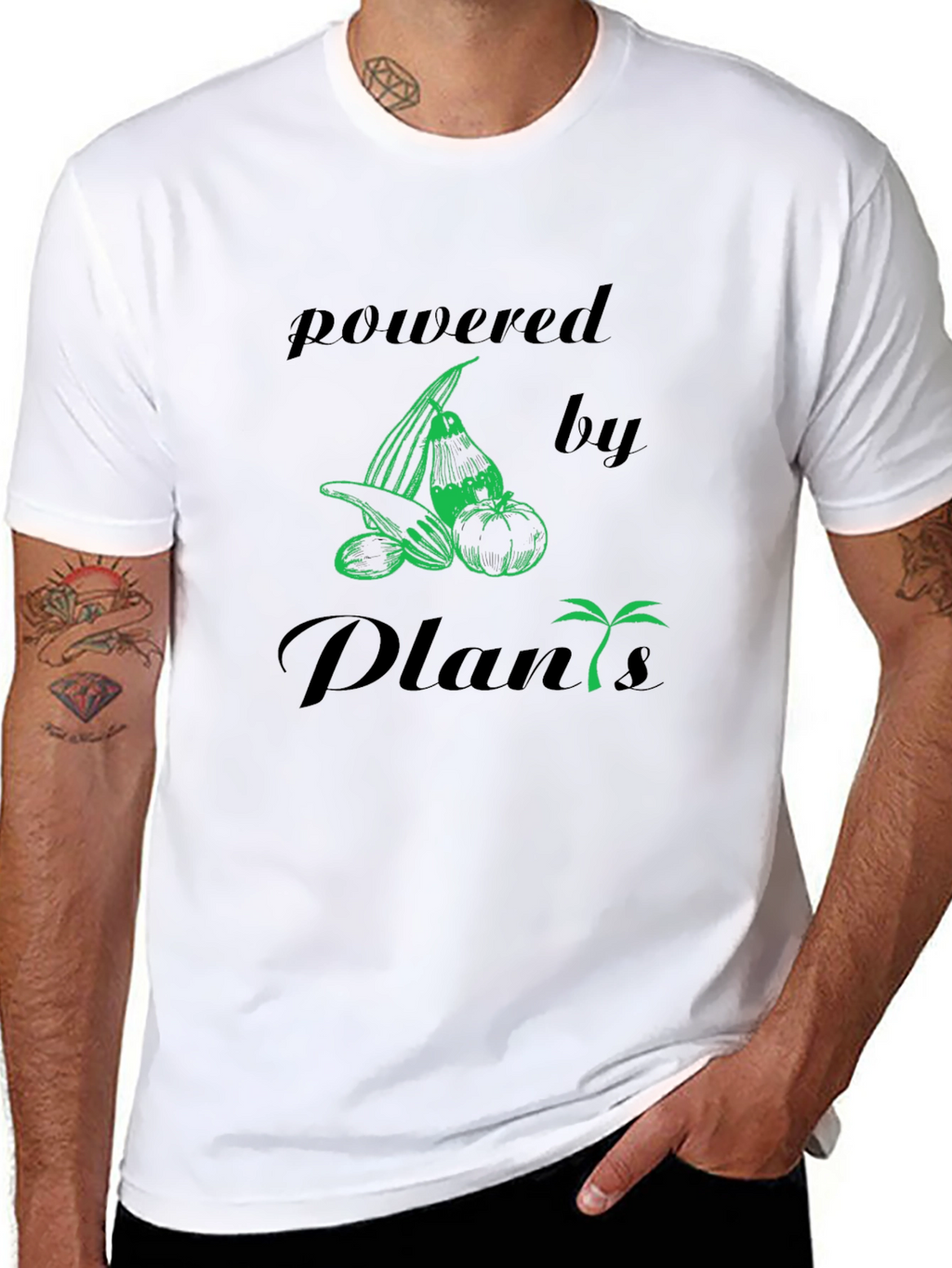 Powered By Plants Vegan Graphic T-Shirt