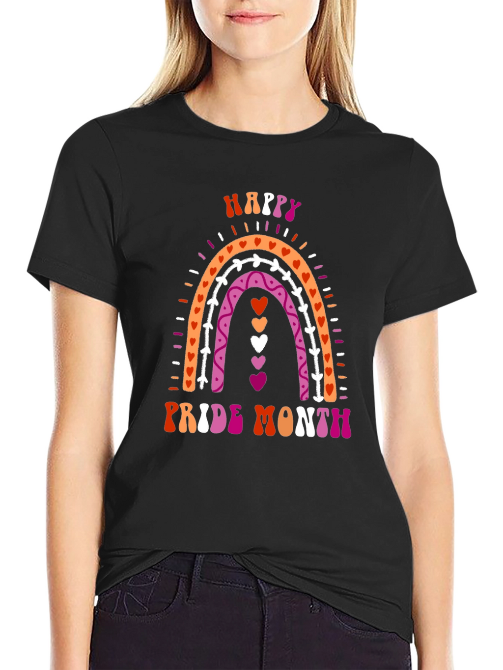 Happy Pride Month T-Shirt Rainbow Lesbian Pride