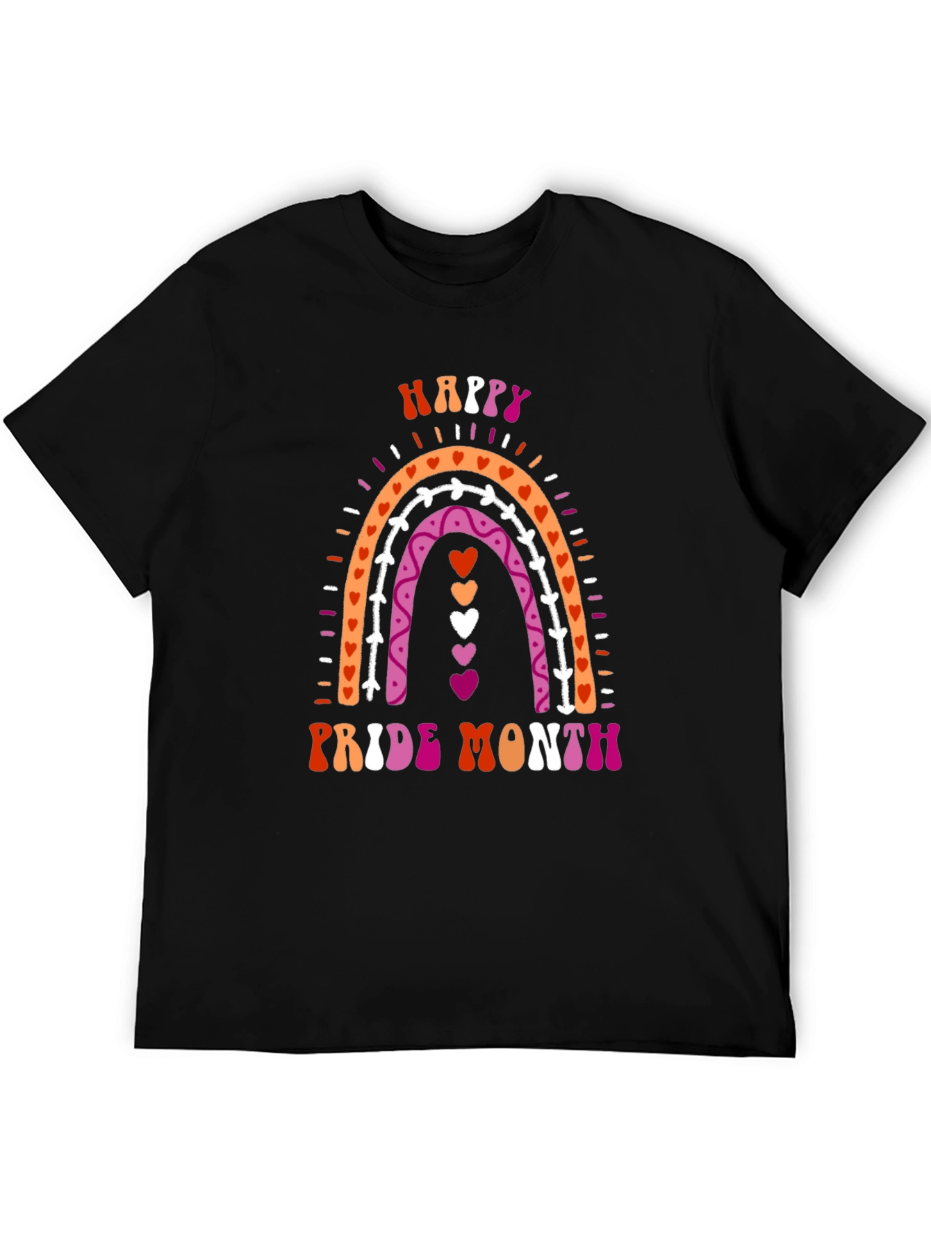 Happy Pride Month T-Shirt Rainbow Lesbian Pride