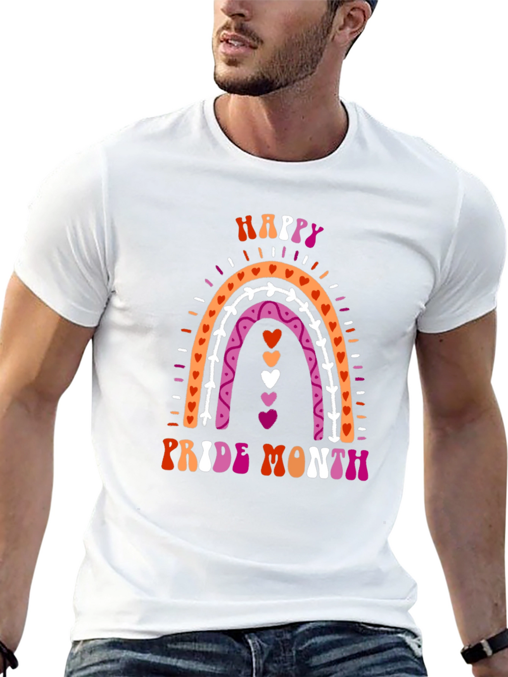 Happy Pride Month T-Shirt Rainbow Lesbian Pride