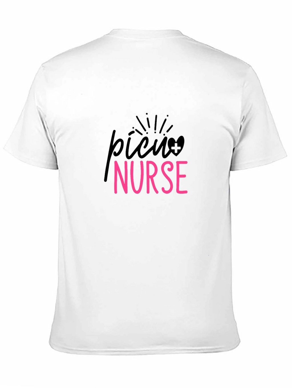 PICU Nurse T-Shirt - Black Cotton Tee