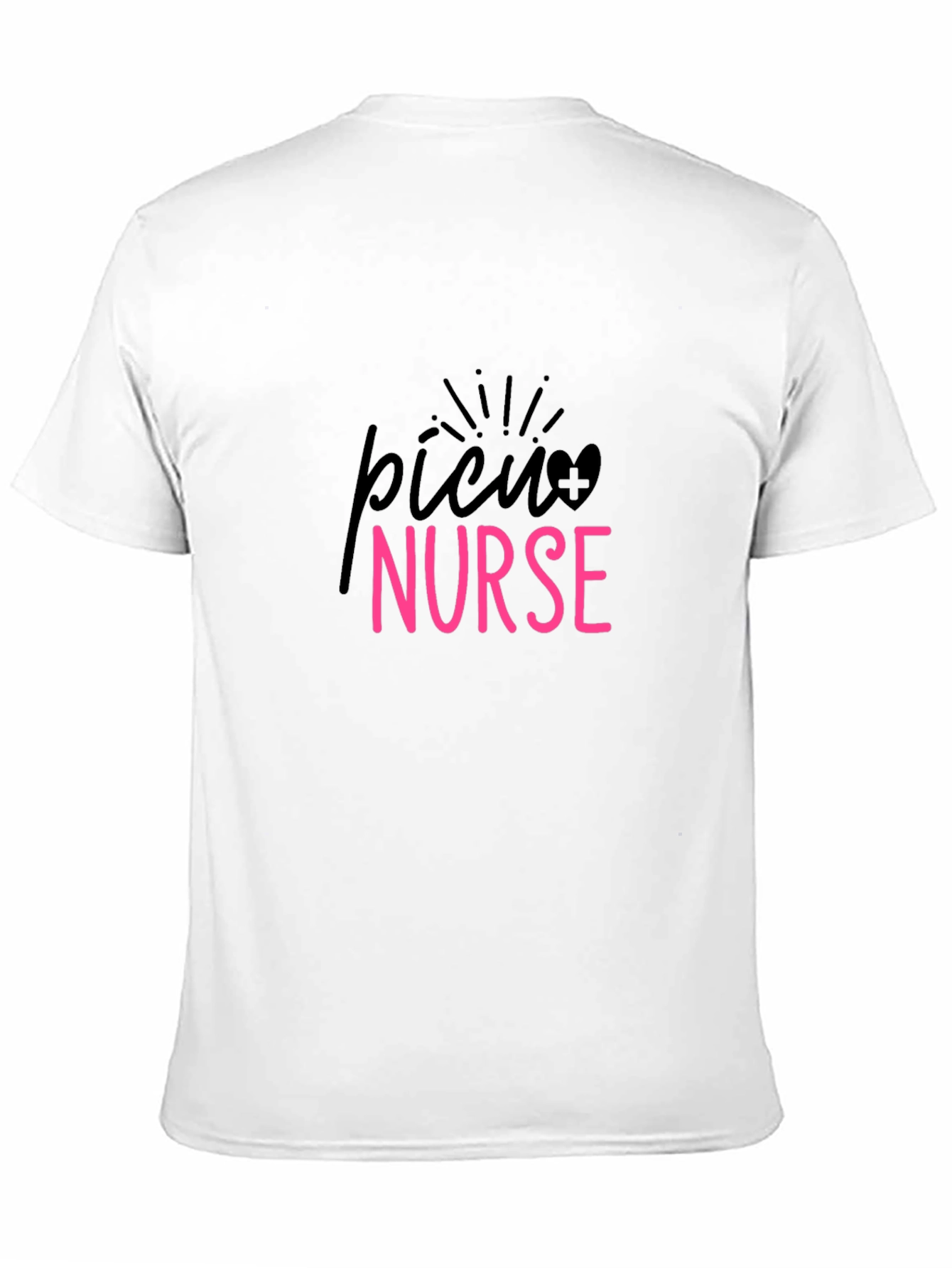 PICU Nurse T-Shirt - Black Cotton Tee
