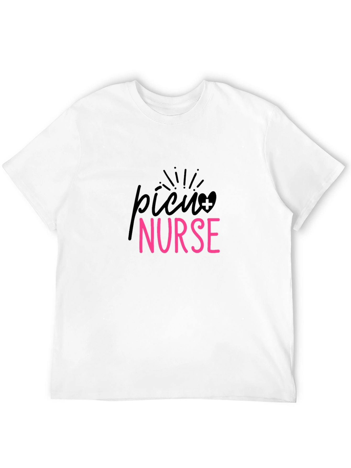 PICU Nurse T-Shirt - Black Cotton Tee