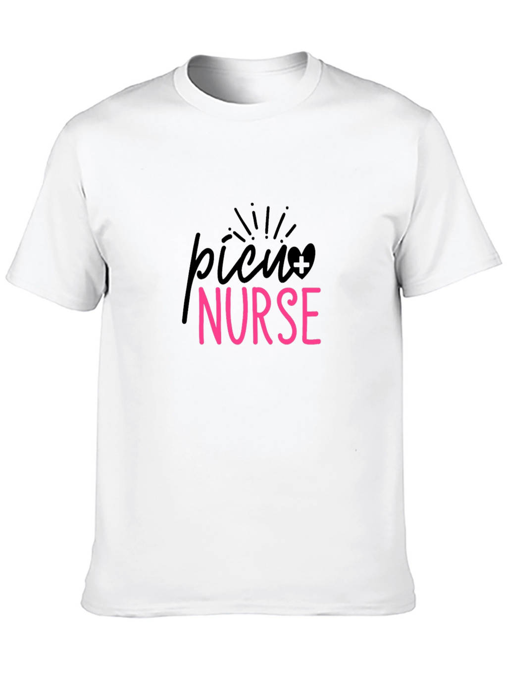 PICU Nurse T-Shirt - Black Cotton Tee