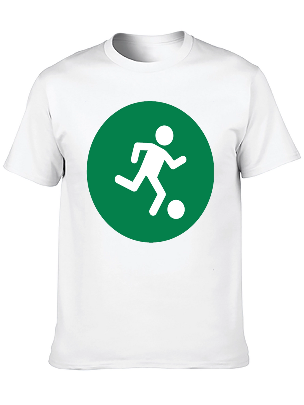 Soccer Player Graphic Tee - Black Cotton Shirt