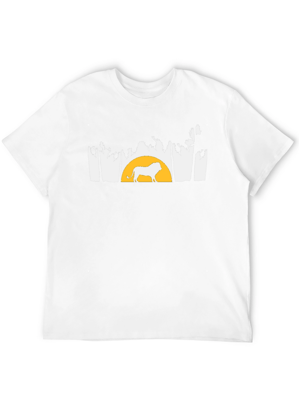 Lion & Sunset Graphic Tee - Black