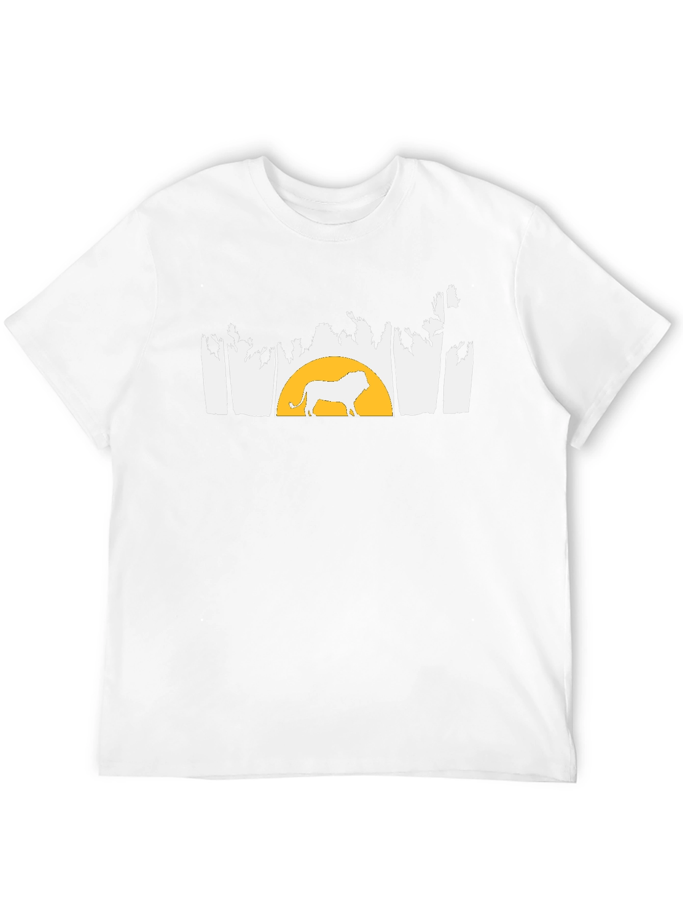 Lion & Sunset Graphic Tee - Black