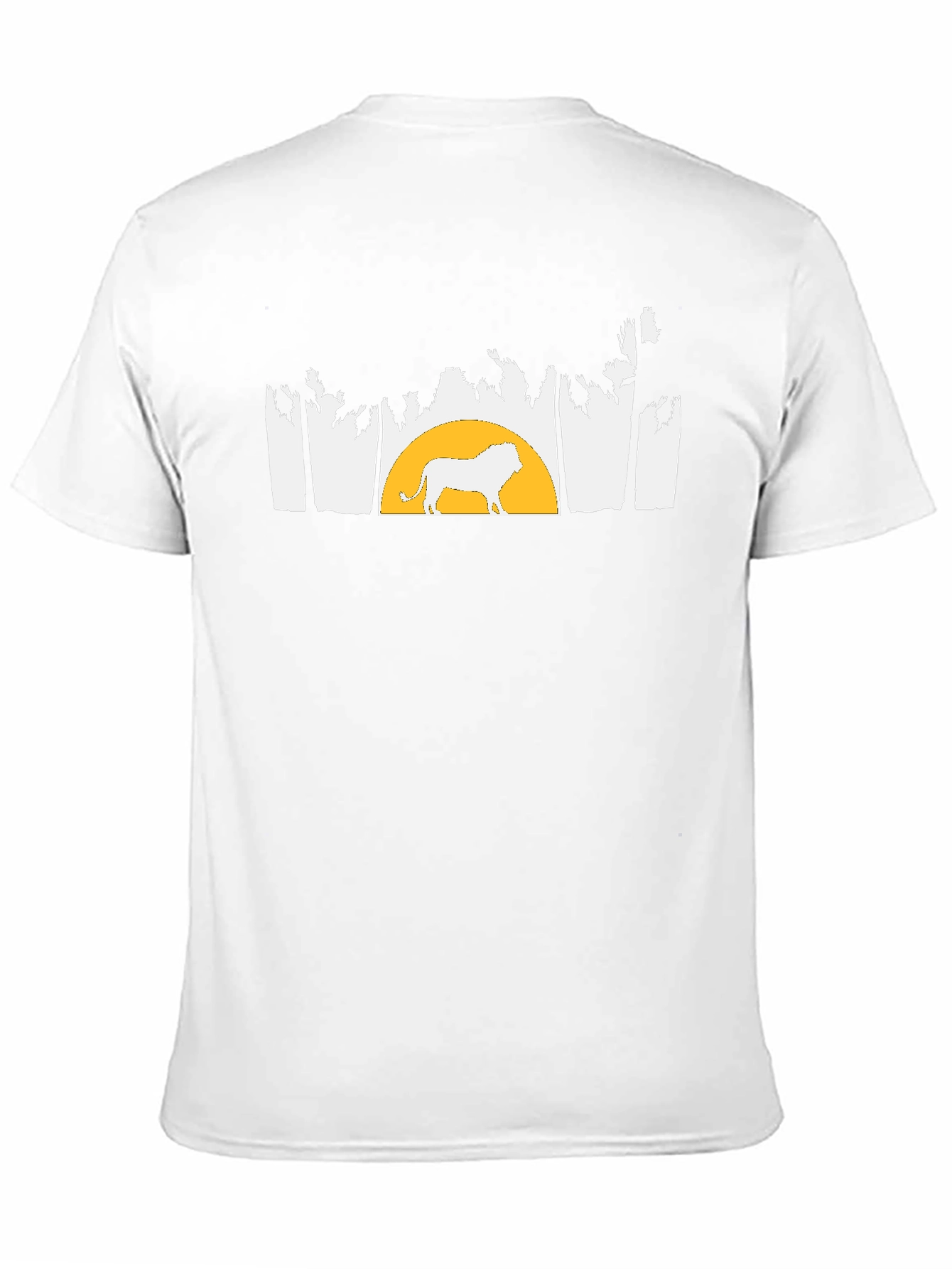 Lion & Sunset Graphic Tee - Black