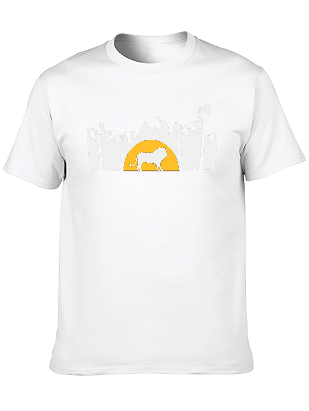 Lion & Sunset Graphic Tee - Black