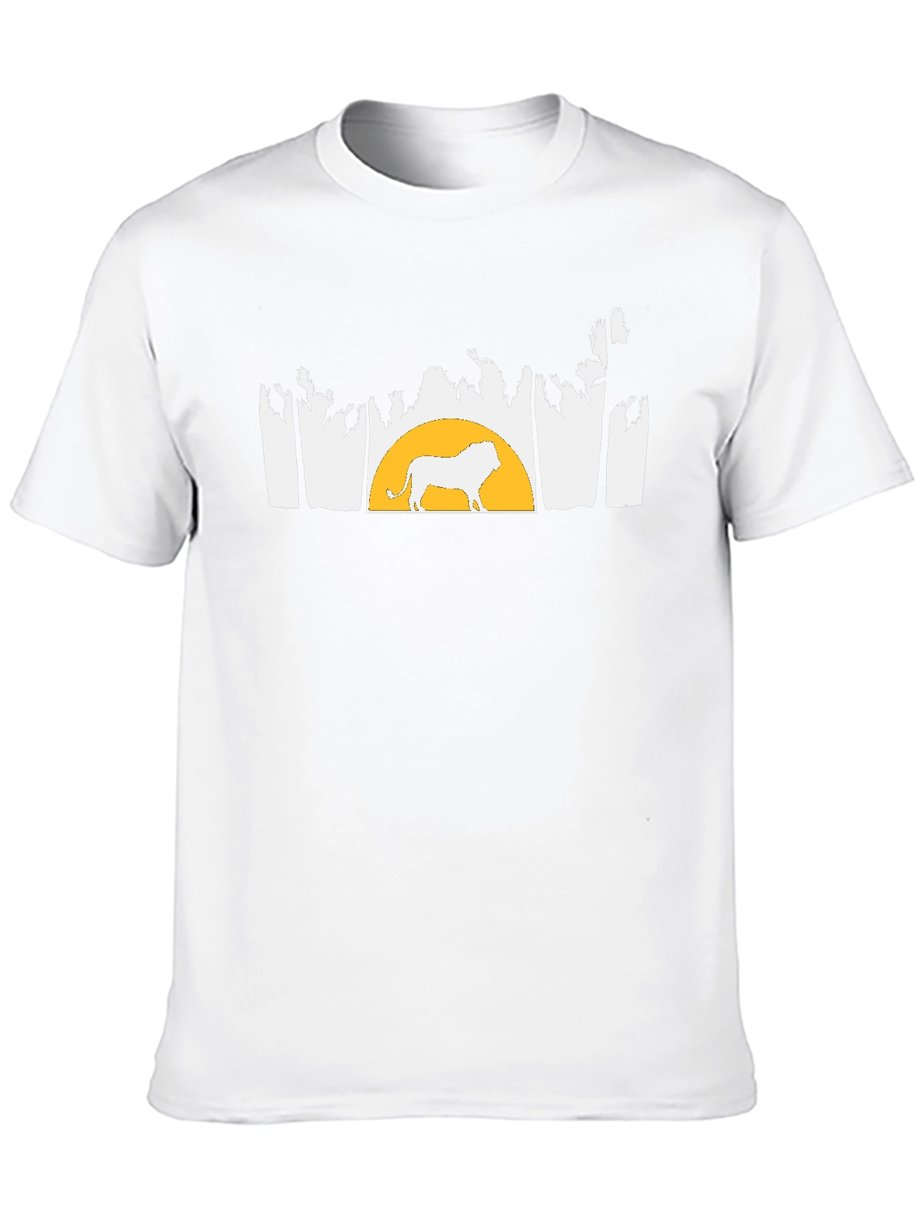 Lion & Sunset Graphic Tee - Black
