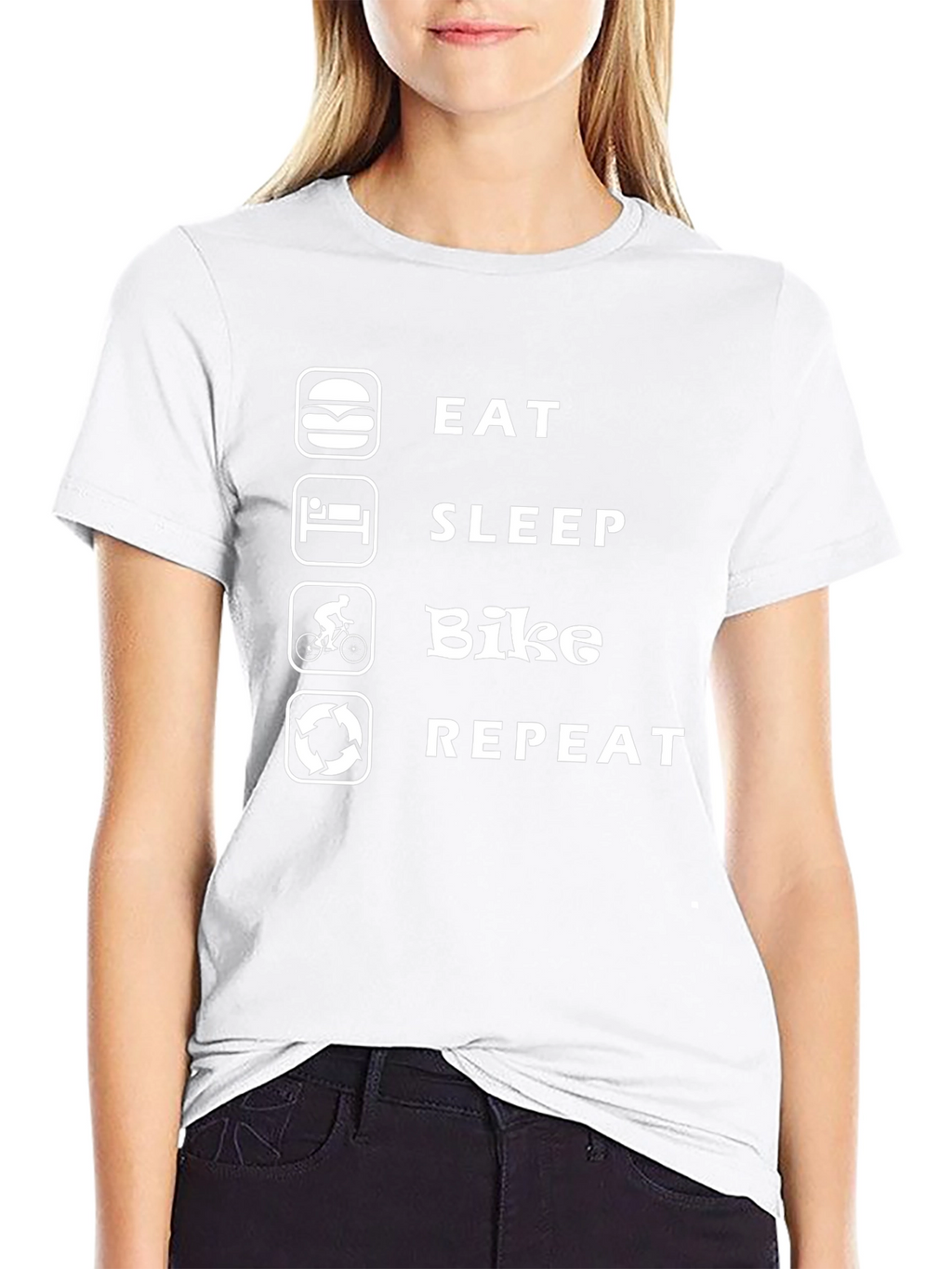Eat Sleep Bike Repeat Funny Biker T-Shirt