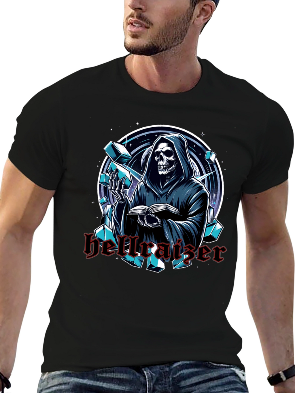Hellraiser Graphic Print Black T-Shirt