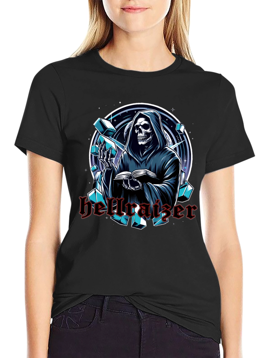 Hellraiser Graphic Print Black T-Shirt