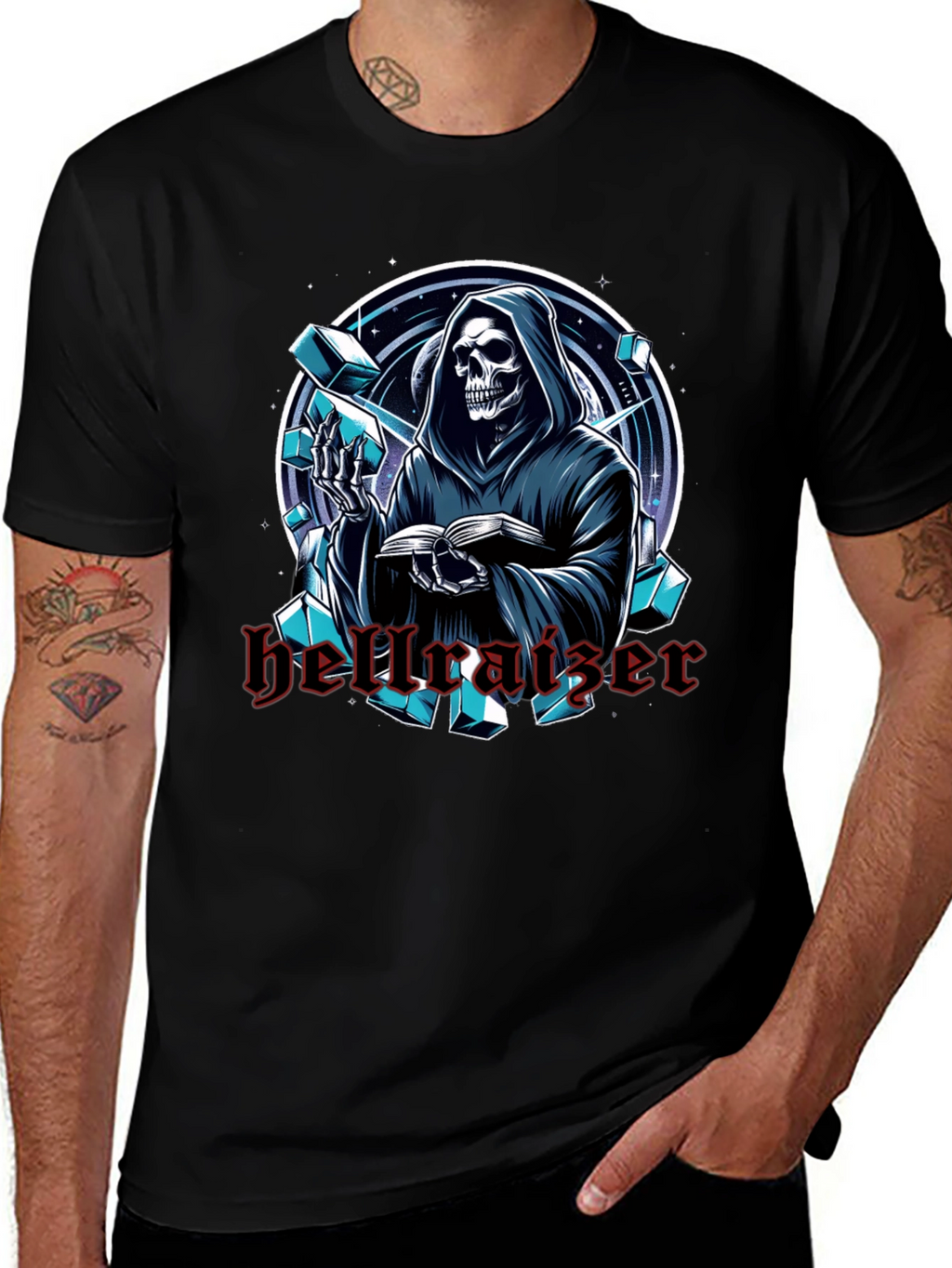 Hellraiser Graphic Print Black T-Shirt