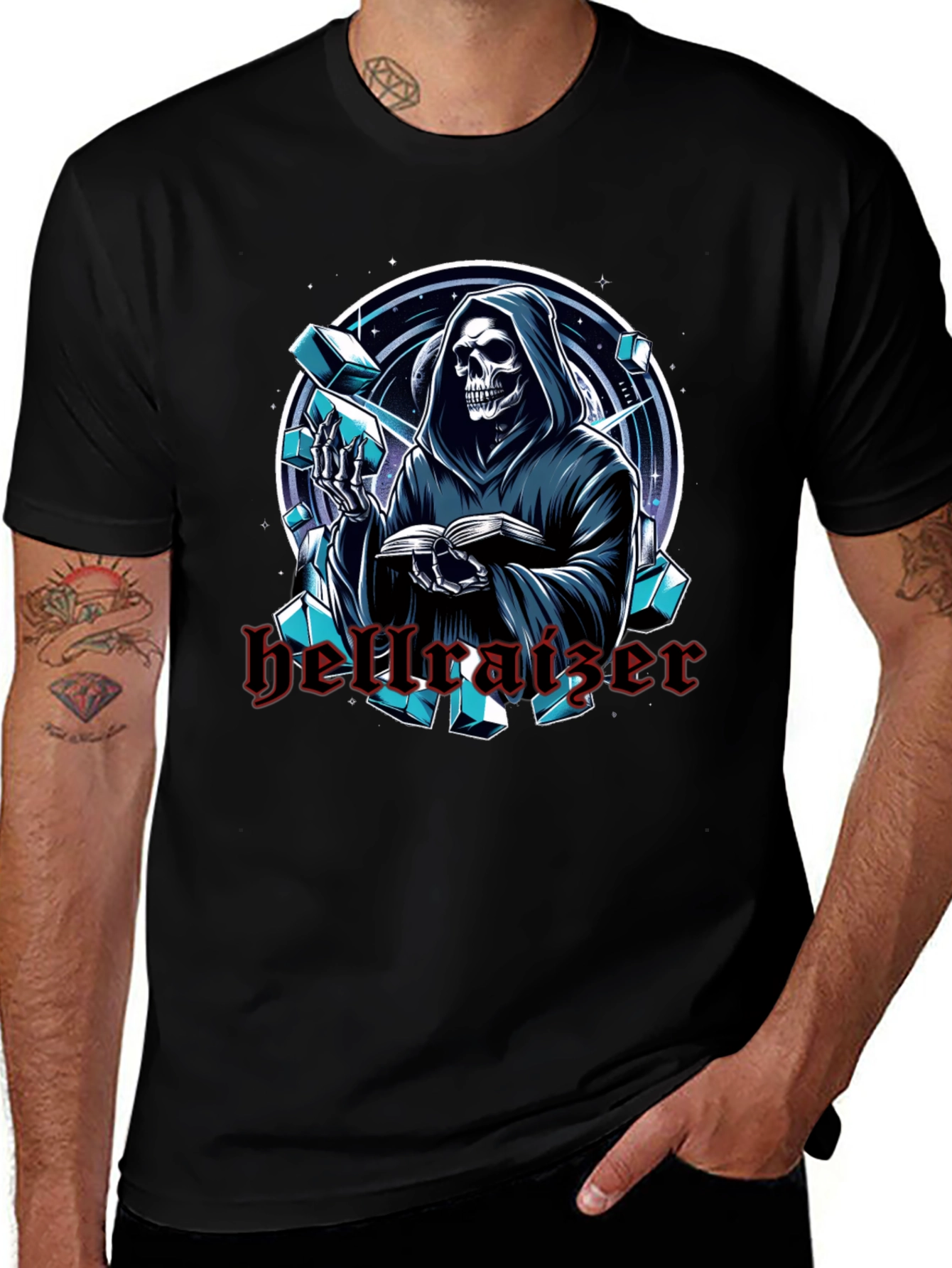 Hellraiser Graphic Print Black T-Shirt