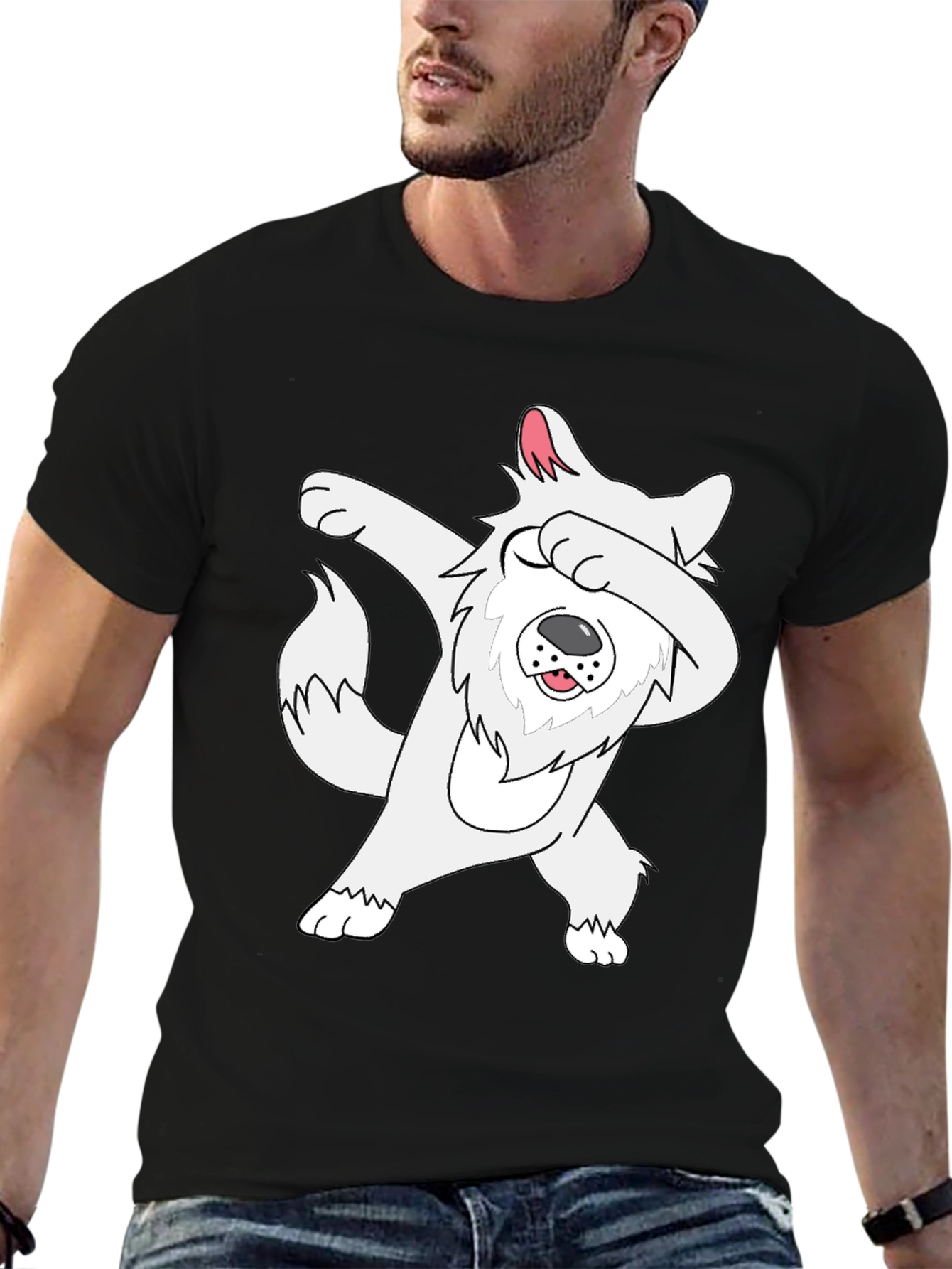Dabbing Dog Graphic T-Shirt - Fun & Stylish Tee
