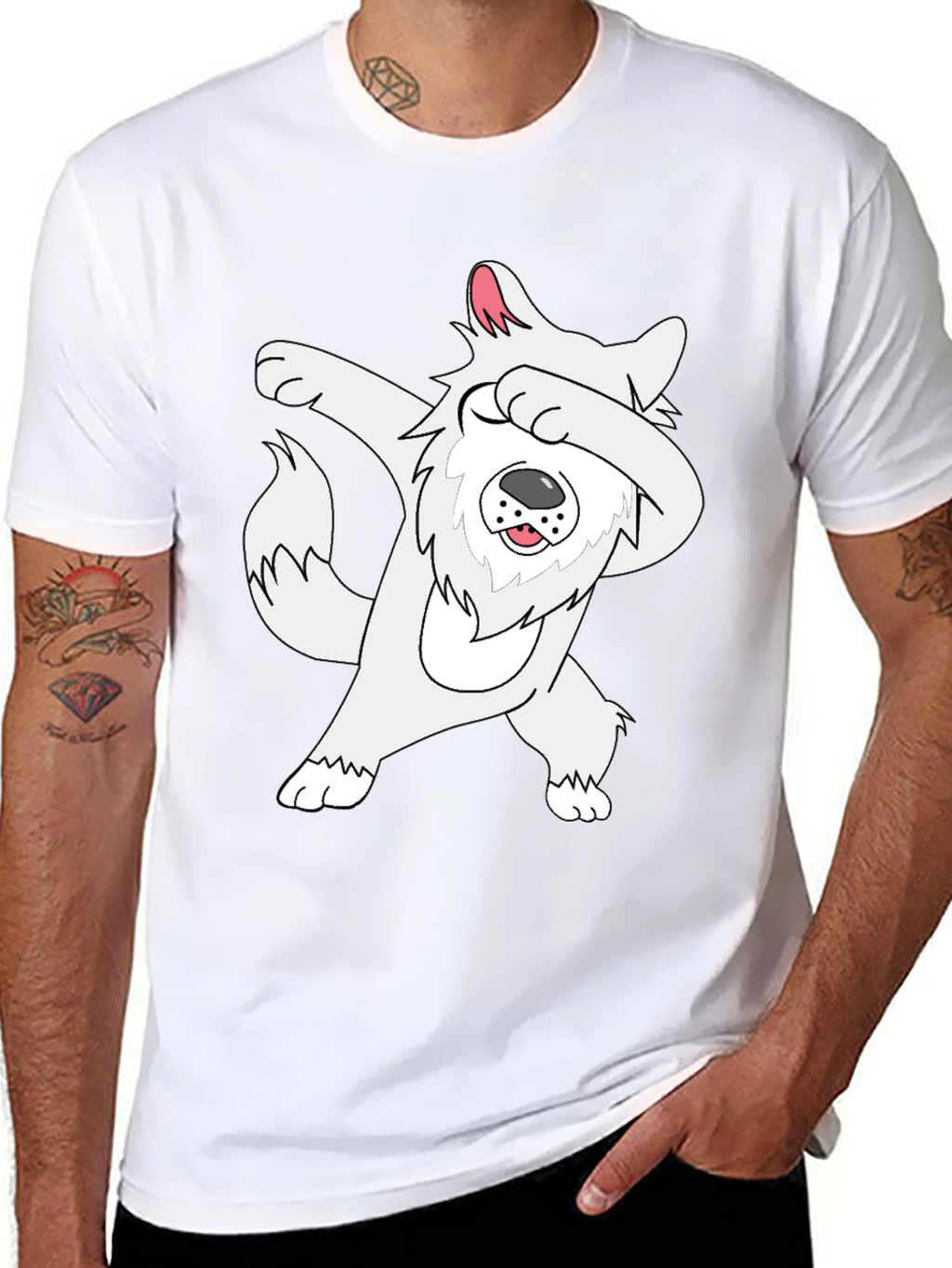 Dabbing Dog Graphic T-Shirt - Fun & Stylish Tee