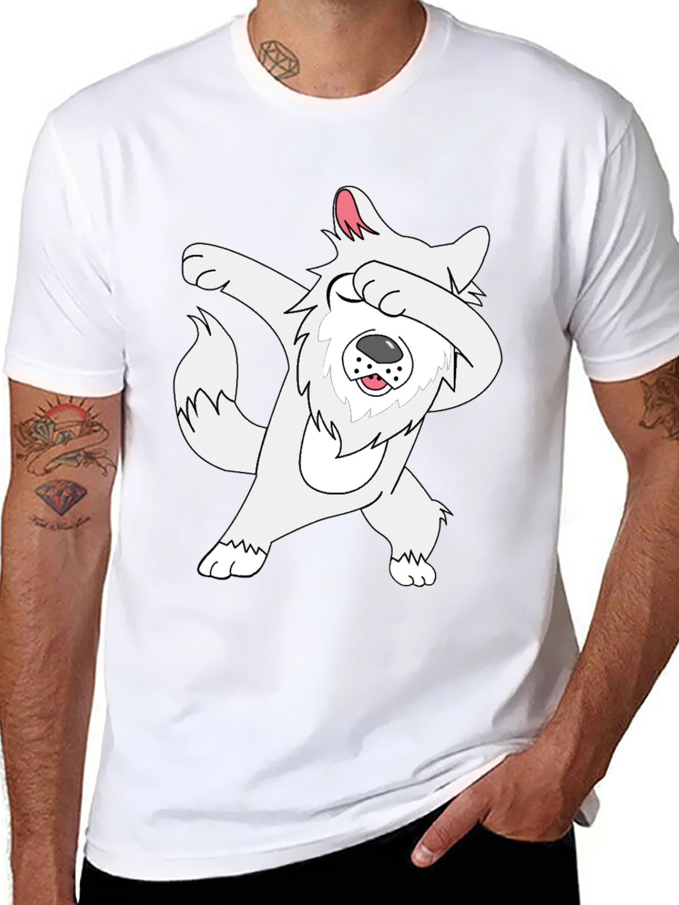Dabbing Dog Graphic T-Shirt - Fun & Stylish Tee