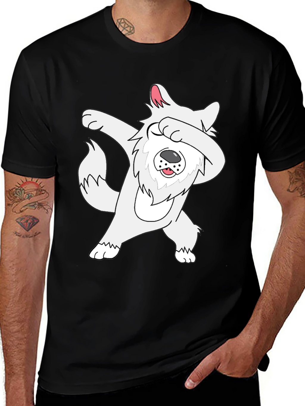 Dabbing Dog Graphic T-Shirt - Fun & Stylish Tee