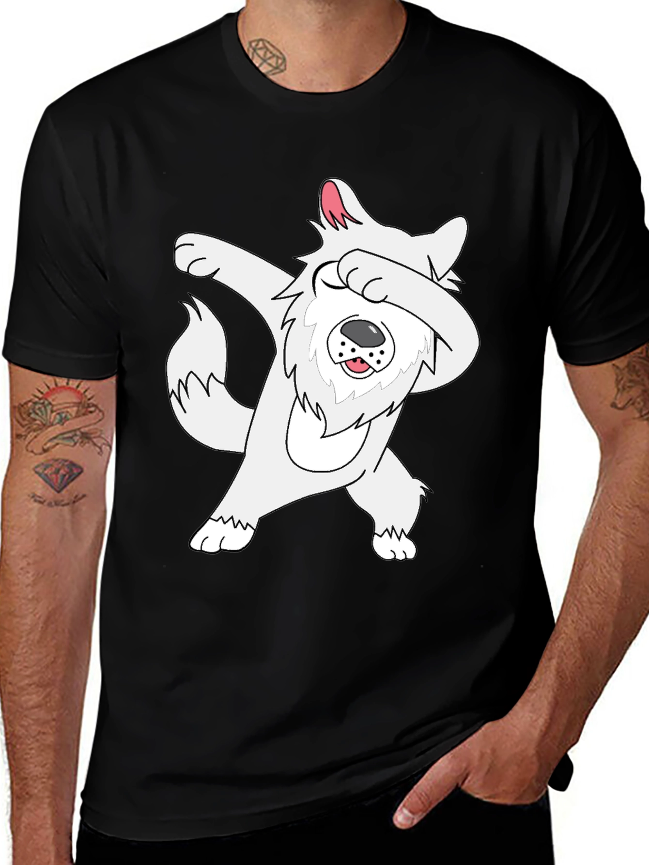 Dabbing Dog Graphic T-Shirt - Fun & Stylish Tee