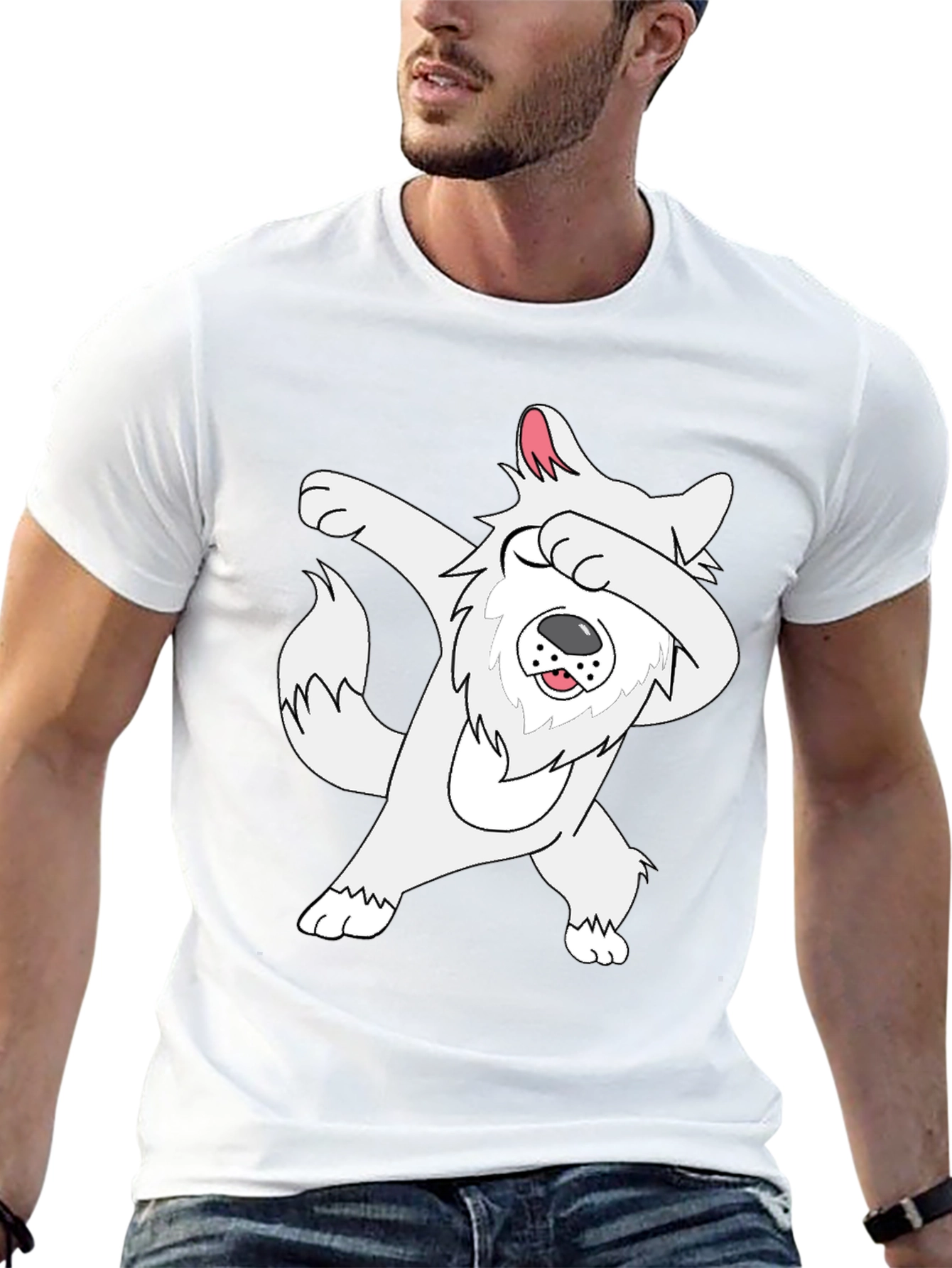 Dabbing Dog Graphic T-Shirt - Fun & Stylish Tee