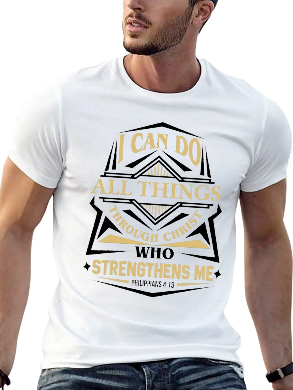 I Can Do All Things Through Christ Black T-Shirt